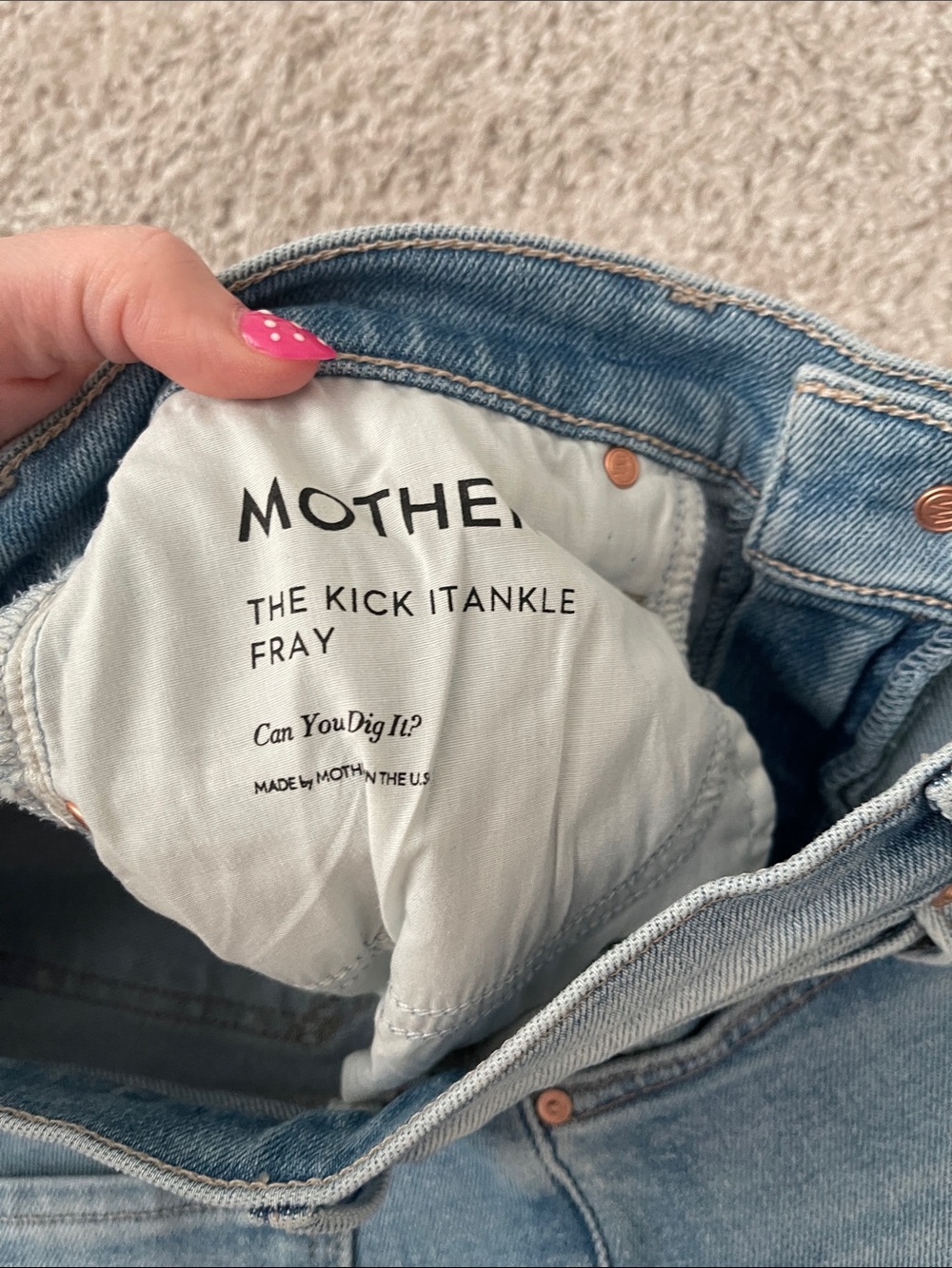 MOTHER The Kick it Ankle Fray Light Wash Jeans Size 25 - Picture 5 of 8